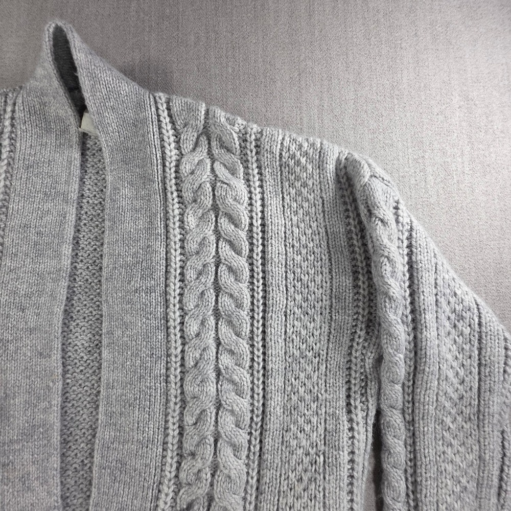 GAP Cardigan Womens XS Heather Grey Cable Knit Open Front Sweater S/352721-01 - Picture 9 of 16